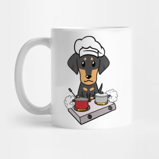 Funny dachshund is cooking Mug